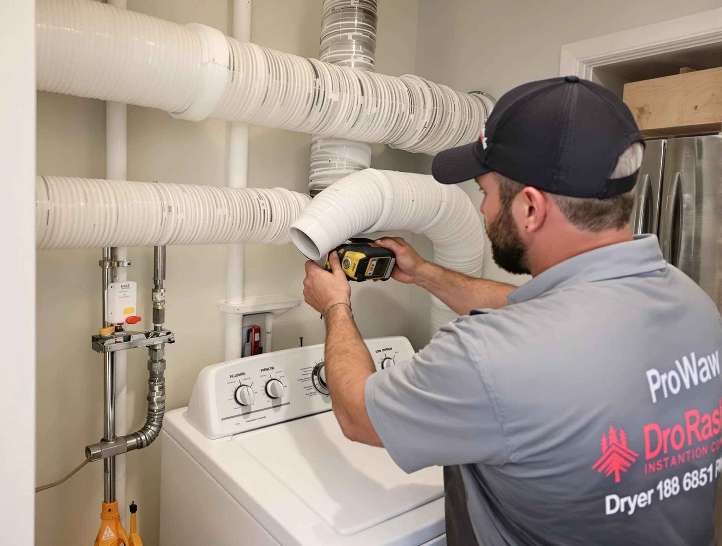 Professional dryer vent hose installation by Lawrence Dryer Vent Cleaning in Lawrence