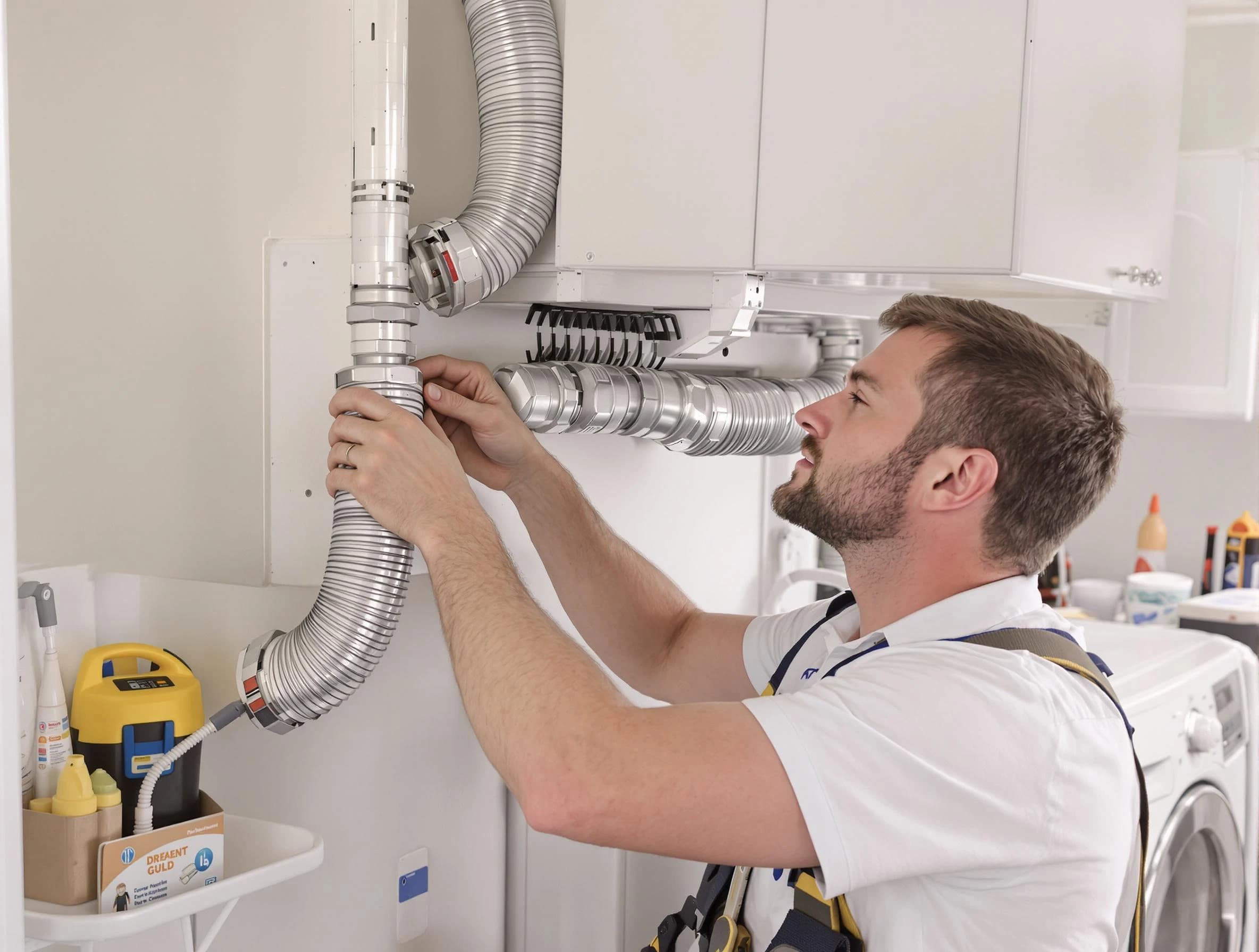 Professional dryer vent repair and installation by Lawrence Dryer Vent Cleaning in Lawrence