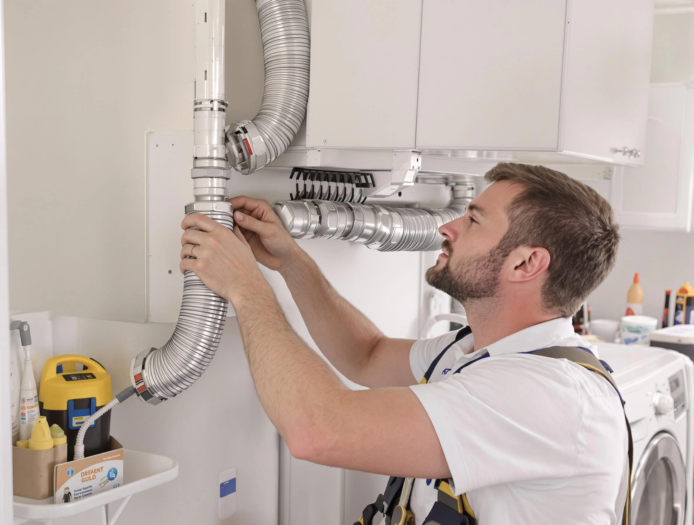 Professional dryer vent repair and installation by Lawrence Dryer Vent Cleaning in Lawrence
